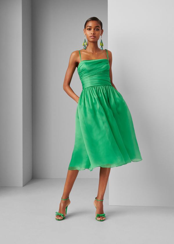 Women's Ralph Lauren Annora Silk Organza Dresses | 526071UJH